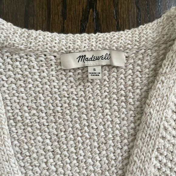 Madewell sweater cardigan open front with fringe size s - Picture 3 of 4